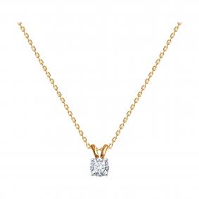 Золотое колье Diamant 51-270-02487-1 с рубином и бриллиантом выращенным 51-270-02487-1 фото