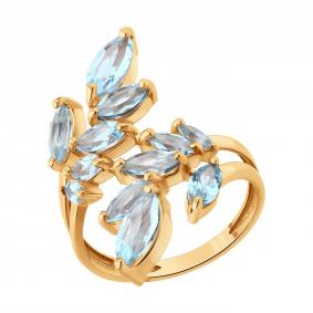 Золотое кольцо Diamant 51-310-00320-1 с топазом 51-310-00320-1 фото