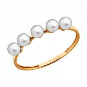 Золотое кольцо Diamant 51-310-02680-1 с жемчугом 51-310-02680-1 фото