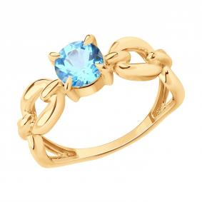 Золотое кольцо Diamant 51-310-02936-2 с топазом 51-310-02936-2 фото