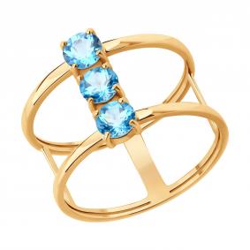 Золотое кольцо Diamant 51-310-02985-1 с топазом 51-310-02985-1 фото