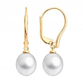 Золотые серьги Diamant 51-321-03011-1 с жемчугом 51-321-03011-1 фото
