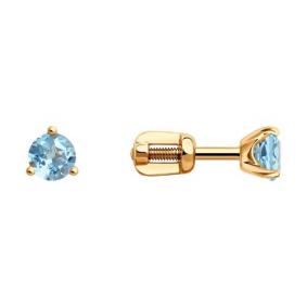 Золотые серьги Diamant 51-322-01692-1 с топазом 51-322-01692-1 фото