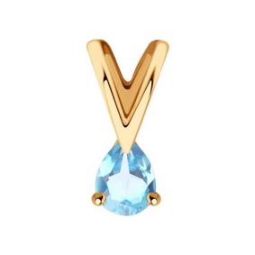 Золотая подвеска Diamant 51-330-01312-1 с топазом 51-330-01312-1 фото