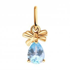 Золотая подвеска Diamant 51-330-01353-1 с топазом 51-330-01353-1 фото