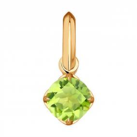 Золотая подвеска Diamant 51-330-01767-3 с хризолитом 51-330-01767-3 фото