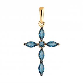 Золотая подвеска Diamant 51-330-02045-2 с Лондон топазом 51-330-02045-2 фото