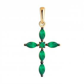 Золотая подвеска Diamant 51-330-02045-6 с агатом 51-330-02045-6 фото