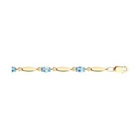 Золотой браслет Diamant 51-350-00362-1 с топазом 51-350-00362-1 фото