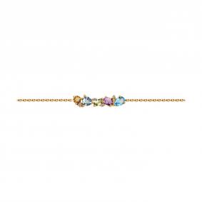 Золотой браслет Diamant 51-350-02408-1 с топазом, фианитом, аметистом, хризолитом и цитрином 51-350-02408-1 фото