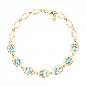 Золотой браслет Diamant 51-350-02837-1 с топазом 51-350-02837-1 фото
