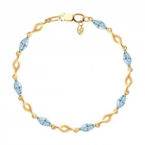 Золотой браслет Diamant 51-350-02841-1 с топазом 51-350-02841-1 фото