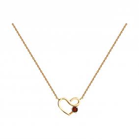 Золотое колье Diamant 51-370-01332-1 с гранатом 51-370-01332-1 фото
