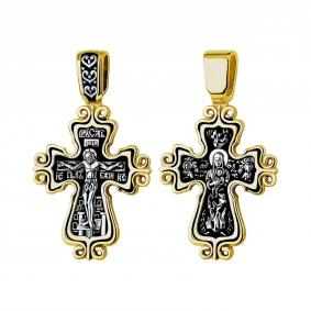 Подвеска-крест из лимонного серебра Валаамская икона Пресвятой Богородицы TALANT 51-77-0000-18172 51-77-0000-18172 фото