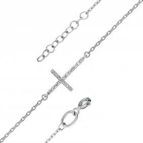 Браслет из белого золота АЛЬКОР 5146-200 с бриллиантом 5146-200 фото