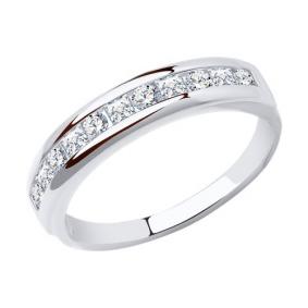 Кольцо из белого золота Diamant 52-110-01564-1 с фианитом 52-110-01564-1 фото