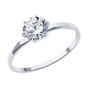 Кольцо из белого золота Diamant 52-110-02228-1 с фианитом 52-110-02228-1 фото