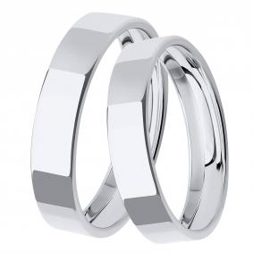 Обручальное кольцо 4 мм из белого золота Diamant 52-111-02041-1 52-111-02041-1 фото