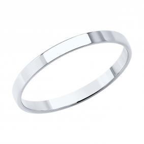 Обручальное кольцо из белого золота 2 мм Diamant 52-111-02127-1 52-111-02127-1 фото