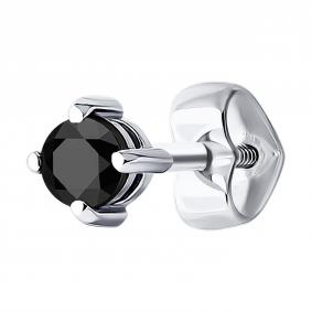 Одиночная серьга из белого золота Diamant с фианитом 52-127-01877-2 52-127-01877-2 фото