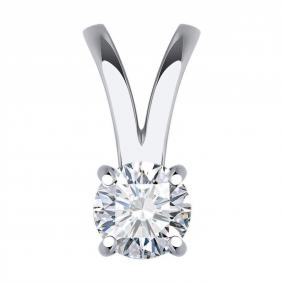 Подвеска из белого золота Diamant 52-130-02119-1 с фианитом 52-130-02119-1 фото