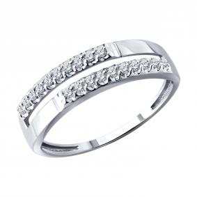 Кольцо из белого золота Diamant 52-210-01011-1 с бриллиантом 52-210-01011-1 фото