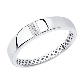 Кольцо из белого золота Diamant 52-210-01535-1 с бриллиантом 52-210-01535-1 фото