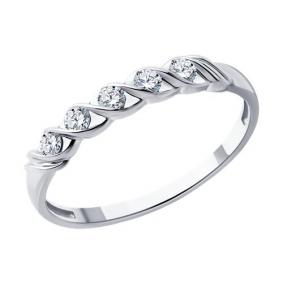 Кольцо из белого золота Diamant 52-210-01974-1 с бриллиантом 52-210-01974-1 фото
