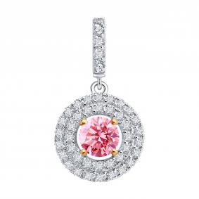 Золотая подвеска SOKOLOV 52-230-02644-1 с рубином и бриллиантом выращенным 52-230-02644-1 фото