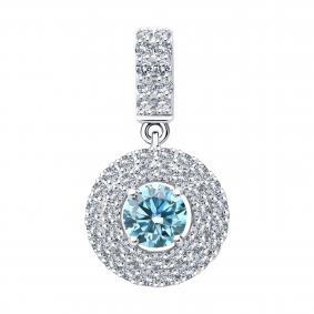 Подвеска из белого золота Diamant 52-230-02771-1 с рубином и бриллиантом выращенным 52-230-02771-1 фото