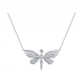 Колье из белого золота Diamant 52-270-00458-1 с бриллиантом 52-270-00458-1 фото