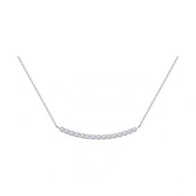 Колье из белого золота Diamant 52-270-02596-1 с рубином и бриллиантом выращенным 52-270-02596-1 фото