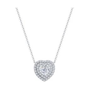 Колье из белого золота Diamant 52-270-02617-1 с рубином и бриллиантом выращенным 52-270-02617-1 фото