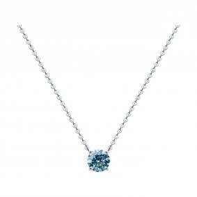 Колье из белого золота Diamant 52-270-02774-1 с рубином и бриллиантом выращенным 52-270-02774-1 фото