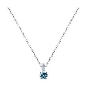 Колье из белого золота Diamant 52-270-02777-1 с рубином и бриллиантом выращенным 52-270-02777-1 фото