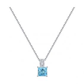 Колье из белого золота Diamant 52-270-02809-1 с рубином и бриллиантом выращенным 52-270-02809-1 фото