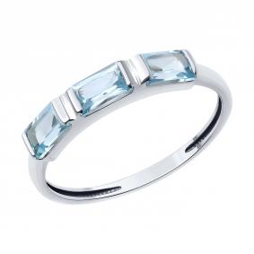 Кольцо из белого золота Diamant 52-310-02437-1 с топазом 52-310-02437-1 фото