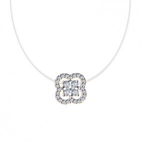 Золотая подвеска Золотые узоры 53-0011 с цирконием 53-0011 фото