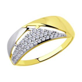 Кольцо из лимонного золота Diamant 53-110-00265-1 с фианитом 53-110-00265-1 фото