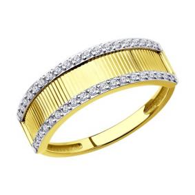 Кольцо из лимонного золота Diamant 53-110-01580-1 с фианитом 53-110-01580-1 фото