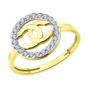 Золотое кольцо SOKOLOV 53-110-02979-1 с фианитом 53-110-02979-1 фото