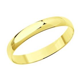 Обручальное кольцо из лимонного золота 4 мм Diamant 53-111-00326-1 53-111-00326-1 фото