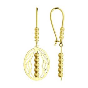 Серьги из лимонного золота Diamant 53-121-01158-1 53-121-01158-1 фото