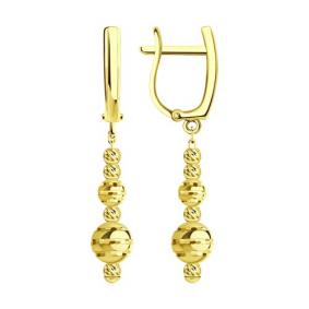 Серьги из лимонного золота Diamant 53-121-01163-1 53-121-01163-1 фото