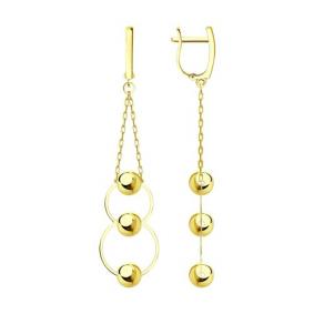 Серьги из лимонного золота Diamant 53-121-01245-1 53-121-01245-1 фото