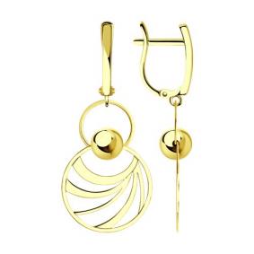 Серьги из лимонного золота Diamant 53-121-01267-1 53-121-01267-1 фото