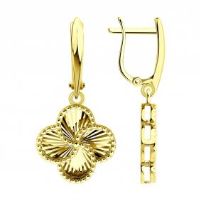 Серьги из лимонного золота Diamant 53-121-02970-1 53-121-02970-1 фото