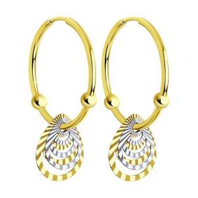 Золотые серьги Diamant 53-124-01423-1 53-124-01423-1 фото