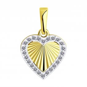 Золотая подвеска SOKOLOV 53-130-01078-1 с фианитом 53-130-01078-1 фото