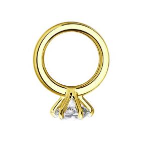 Подвеска из лимонного золота Diamant 53-130-01236-1 с фианитом 53-130-01236-1 фото